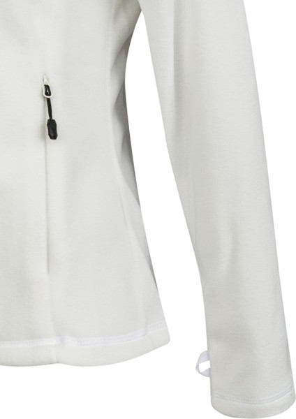Cara Kadın Tam Fermuarlı Ince Polar Sweatshirt Beyaz