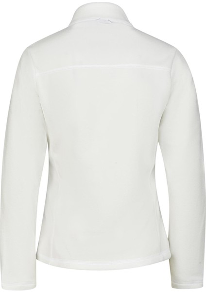 Cara Kadın Tam Fermuarlı Ince Polar Sweatshirt Beyaz