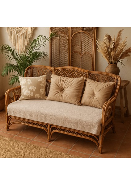 Teddy Kıvırck Peluş Üç Kişilik Koltuk Için ( 1ADET ) Sadece Oturma Alanı Örtü 80 x 190 cm (ekru) modelleri