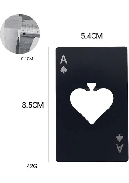 Poker Kart Maçı As'ı Paslanmaz Çelik Şişe Açacağı Gümüş modelleri