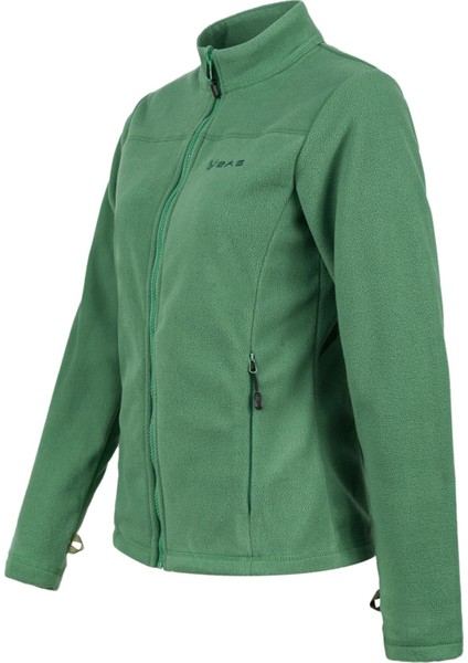 Cara Kadın Tam Fermuarlı Ince Polar Sweatshirt Yeşil