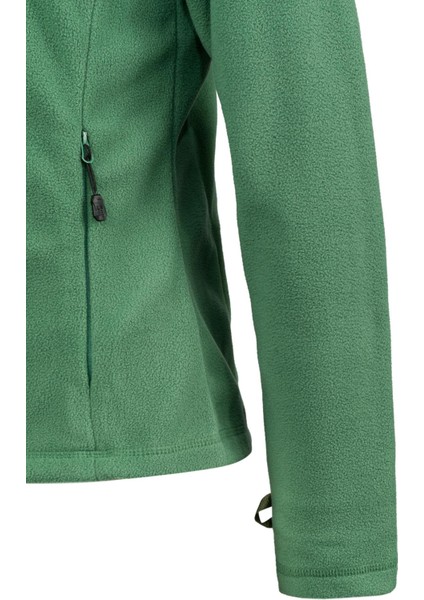 Cara Kadın Tam Fermuarlı Ince Polar Sweatshirt Yeşil