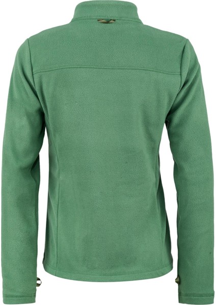 Cara Kadın Tam Fermuarlı Ince Polar Sweatshirt Yeşil