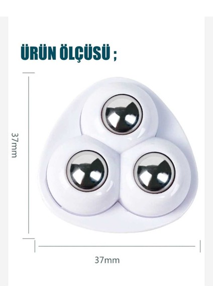 Bilyeli Eşya Kaydırma Aparatı 4 Lü Döner Tekerlekli Eşya Taşıma Aparatı Paslanmaz Çelik