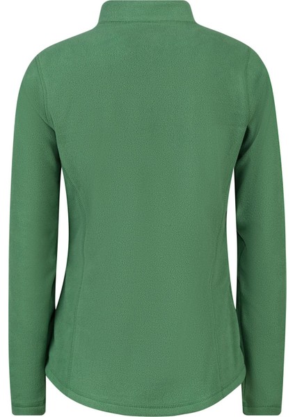 Camila Kadın Yarım Fermuarlı Ince Polar Sweatshirt Yeşil