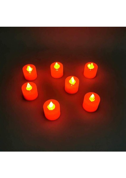 3'lü Alevsiz LED Mum Işığı Pille Çalışan