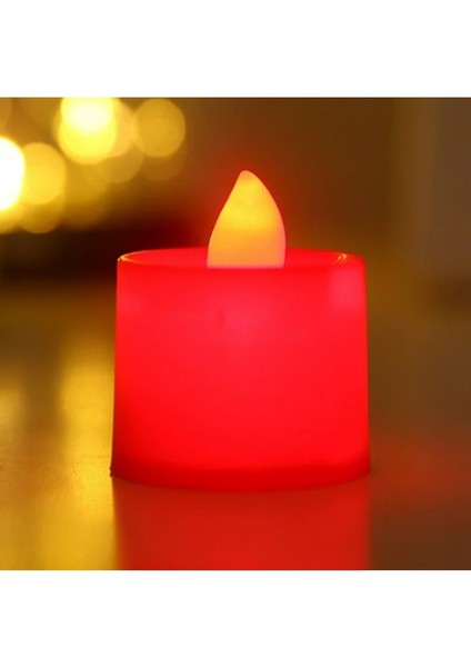 3'lü Alevsiz LED Mum Işığı Pille Çalışan