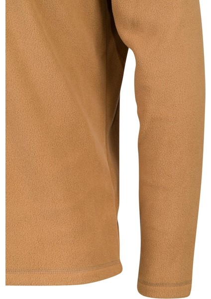 Cedric Erkek Yarım Fermuarlı Ince Polar Sweatshirt Camel