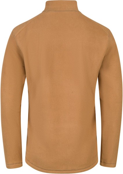 Cedric Erkek Yarım Fermuarlı Ince Polar Sweatshirt Camel
