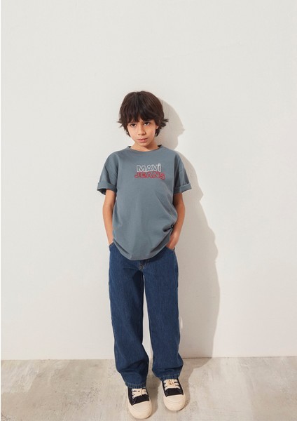 Mavi Jeans Baskılı Gri Tişört 6610287-80889