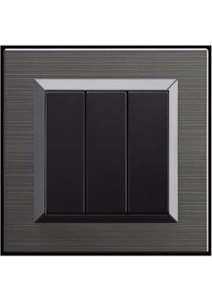 12 Adet Ovivo Quantum Manyetik Gri Üçlü Anahtar + Çerçeve Dahildir fiyatları