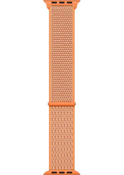 Series 3 42MM Için Kordon Hasırlı Woven Spicy Orange