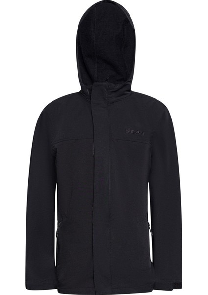 Wolf Çocuk Yünlü Mont Siyah