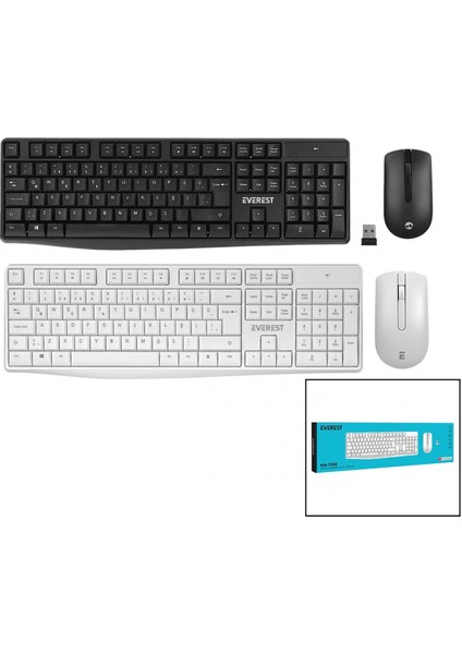 Everest KM-7500 Kablosuz Multimedia Klavye - Mouse Seti Q Kalvye (4887)