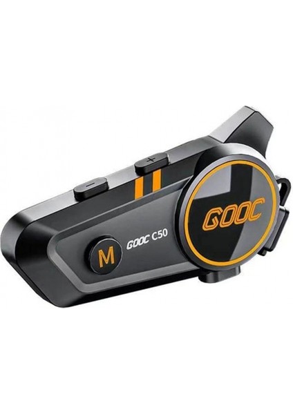 C50 Motosiklet Intercom Kask Kulaklık 1000 Mah Rgb Işıklı Bluetooth Kulaklık IP67
