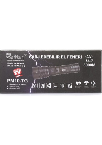 3000 Lümen Güçlü El Feneri WT-600 fırsatları