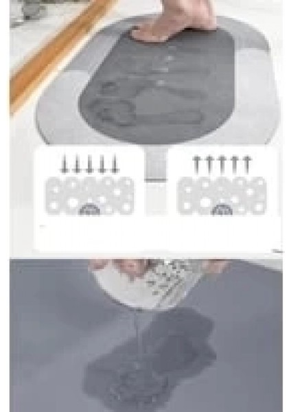 Süper Su Emici Kaymaz Tabanlı Banyo Paspası ( 40X60 )Cm fiyatları