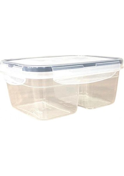 2 Bölmeli 0,45+0,45 Litre Kilitli Kapaklı Erzak Saklama Kabı LC-524 (4887) fırsatları