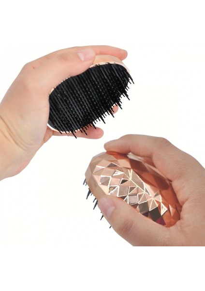 Rose Gold Saç Düzleştirici Tarak Geniş Aralıklı her Saç Tipine Uygun Fırçalı Saç Düzleştirici (4887) fırsatları