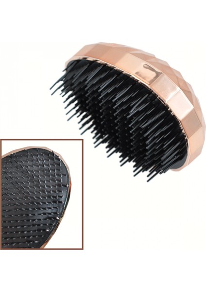 Rose Gold Saç Düzleştirici Tarak Geniş Aralıklı her Saç Tipine Uygun Fırçalı Saç Düzleştirici (4887) indirimleri