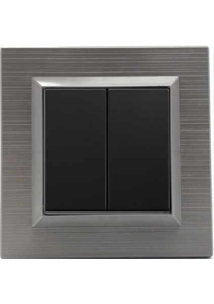 Ovivo Quantum Manyetik Gri Komütatör Ikili Anahtar + Çerçeve Dahil fiyatları