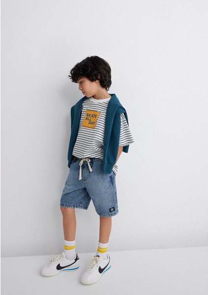 Neptune MV91 Street Indigo Mavisi Jean Şort 6411056-89443