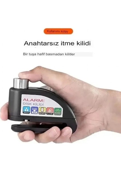 Alarmlı Disk Kilidi Motorsiklet Scooter Bisiklet Sesli Alarm 110 Desibel Yüksek Ses fiyatları