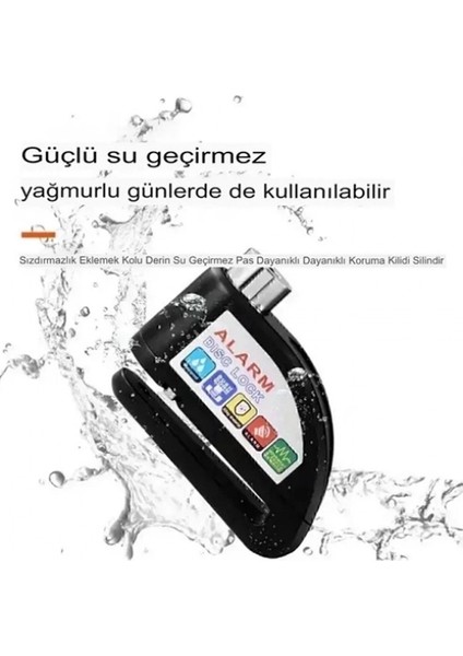 Alarmlı Disk Kilidi Motorsiklet Scooter Bisiklet Sesli Alarm 110 Desibel Yüksek Ses modelleri