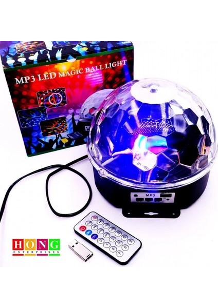 Küre Disko Topu Müzik Çalar Renkli Lazer Işıklı Bluetooth (4887) fırsatları