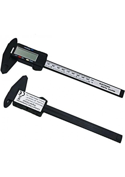 150 mm Dijital Kumpas Elektronik Fiber Karbon Kaplı Plastik - Kumpas (4887)