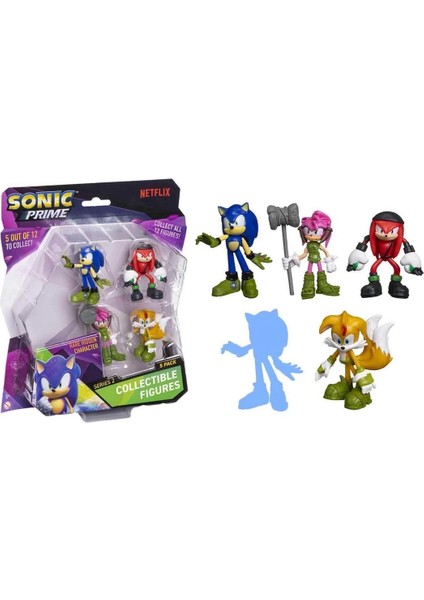 Sonic Prime 5’li Figür Seti S2 Kulaklıklı Doktor Don't modelleri