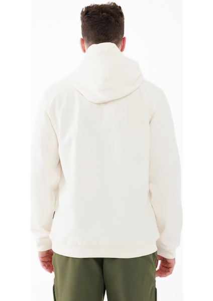 Oliver Erkek Kapüşonlu Sıfır Yaka Sweatshirt Beyaz