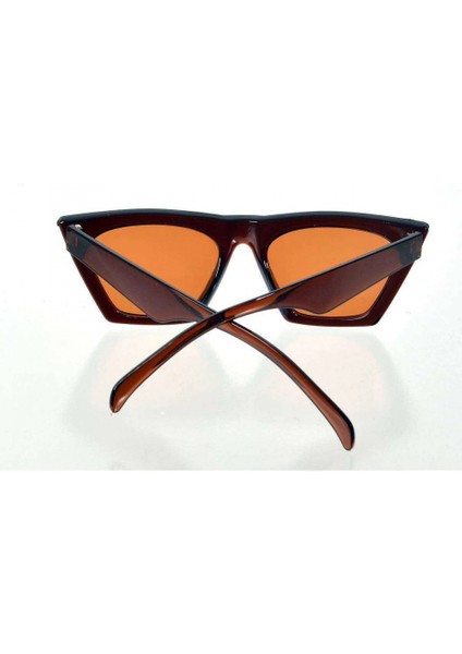 Kahverengi Çerçeve Cat Eye Kadın Güneş Gözlüğü - Moda Gözlük modelleri