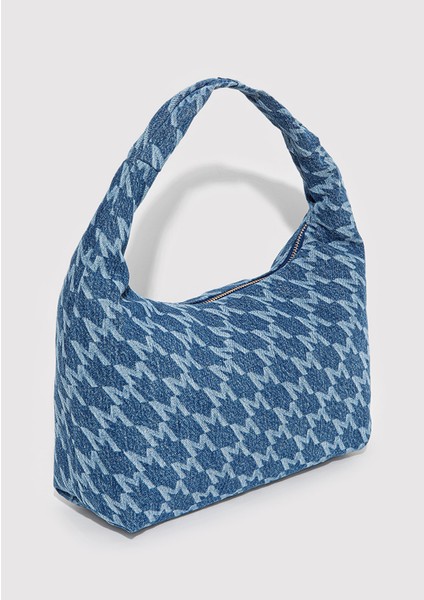 Baskılı Denim El Çantası 1912061-70830