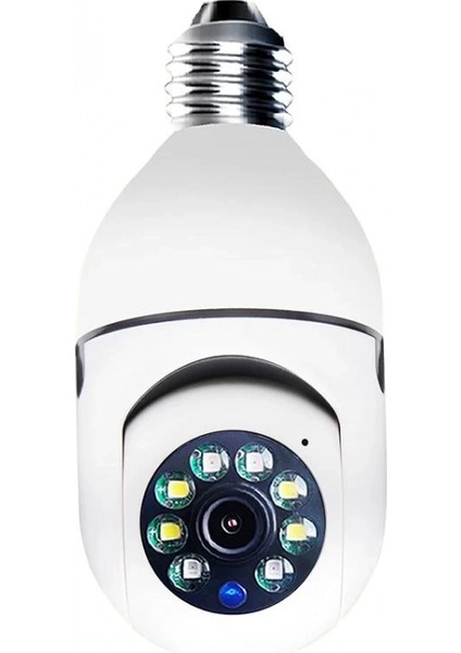 Wifi 360 Panoramik Ampul Kamera Gece Görüş Sesli Akıllı Hareket Algılayıcı