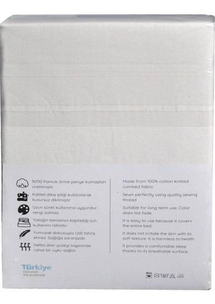 %100 Pamuk Penye Yatak Çarşafı (Lastıklı - Fıtted - Cift Kisilik - Tek Kisilik - Battal Boy) modelleri