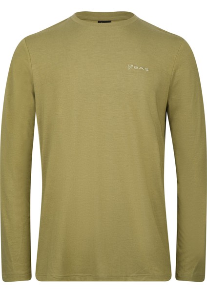 Vernon Erkek Uzun Kol Viloft T-Shirt Yeşil