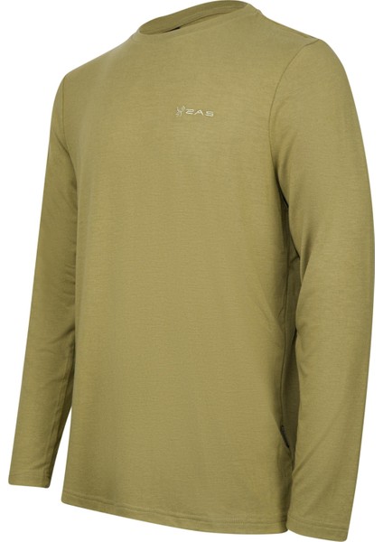 Vernon Erkek Uzun Kol Viloft T-Shirt Yeşil