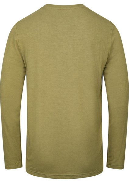 Vernon Erkek Uzun Kol Viloft T-Shirt Yeşil