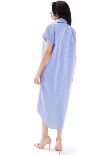 7450 Elbise-Mavi Beyaz Çizgili indirimleri