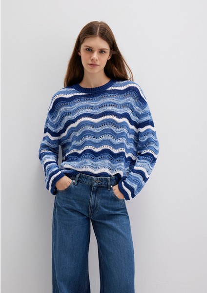 Jakarlı Mavi Kazak 1710639-70758