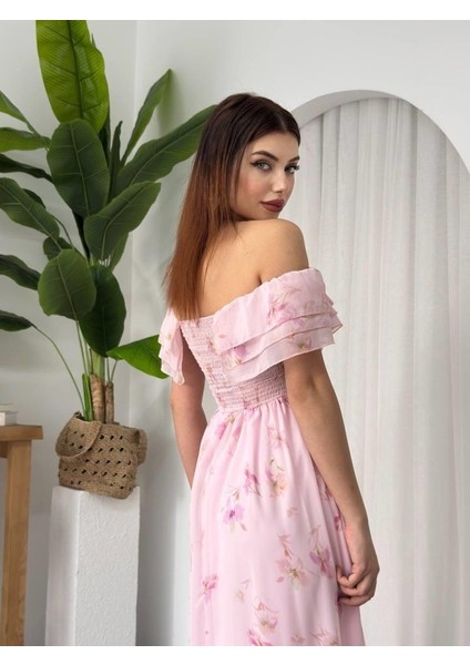 Elmi Çiçek Detaylı Elbise