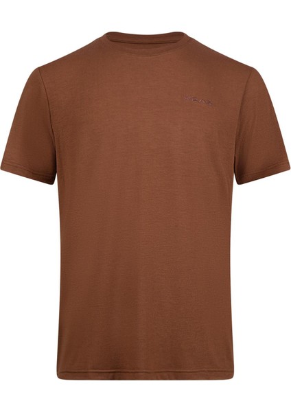 Winson Erkek Viloft Sıfır Yaka T-Shirt Kahverengi indirimleri