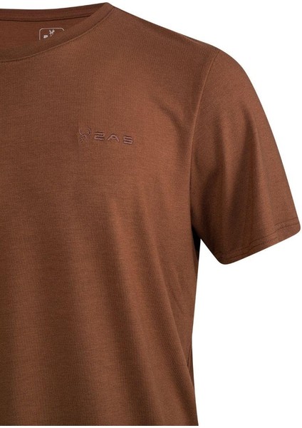 Winson Erkek Viloft Sıfır Yaka T-Shirt Kahverengi