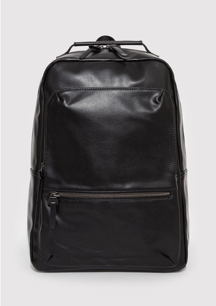 Suni Deri Siyah Sırt Çantası 0911949-900