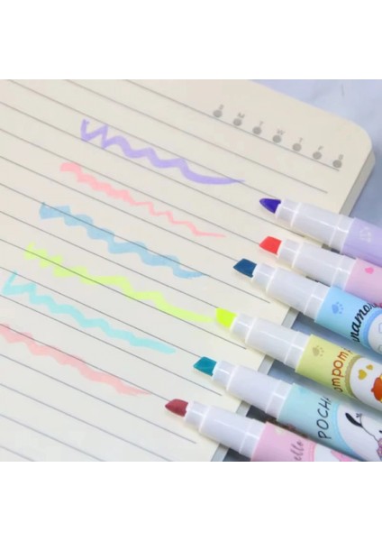 6'lı Fosforlu Kalem Seti - Sanrio Karakterleri, Kuromi, Hello Kitty fırsatları