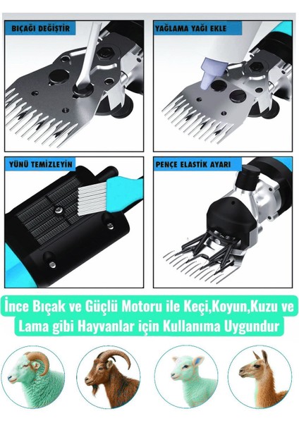 Schmıtzer Pro Seri Metal Şanzuman Profesyonel Koyun Keçi Kırpma-Kırkma Makinası 6 Kademe Devir Ayarlı modelleri