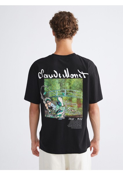 Yeni Sezon Bisiklet Yaka Nostaljik Maymun Baskılı Penye Erkek Tişört fırsatları