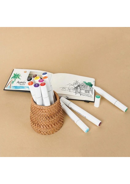 12 Parça Çift Taraflı Marker Boya Kalemi indirimleri