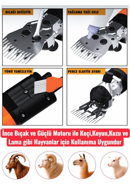 Schmıtzer Pro Seri Metal Şanzuman Profesyonel Koyun Keçi Kırpma-Kırkma Makinası 6 Kademe Devir Ayarlı modelleri